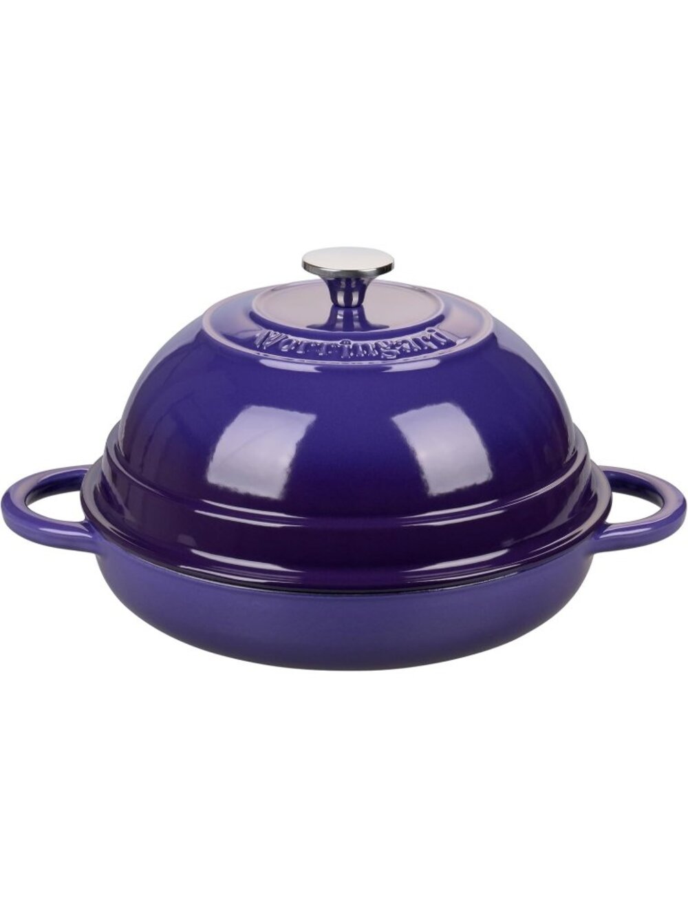 6 Quart Purple Cast Iron Enameled Dutch Oven Pot with Lid for Bread Baking Pan